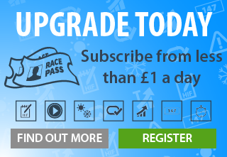 Upgrade to Race Passes banner.