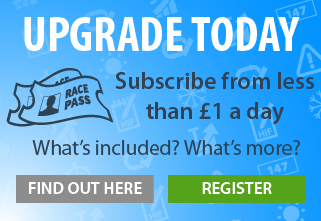 Upgrade to Race Passes banner.